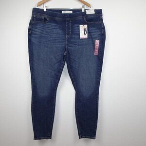 Levi Strauss Signature Skinny Jeans Women's Plus Size 26 Blue Stretch Denim